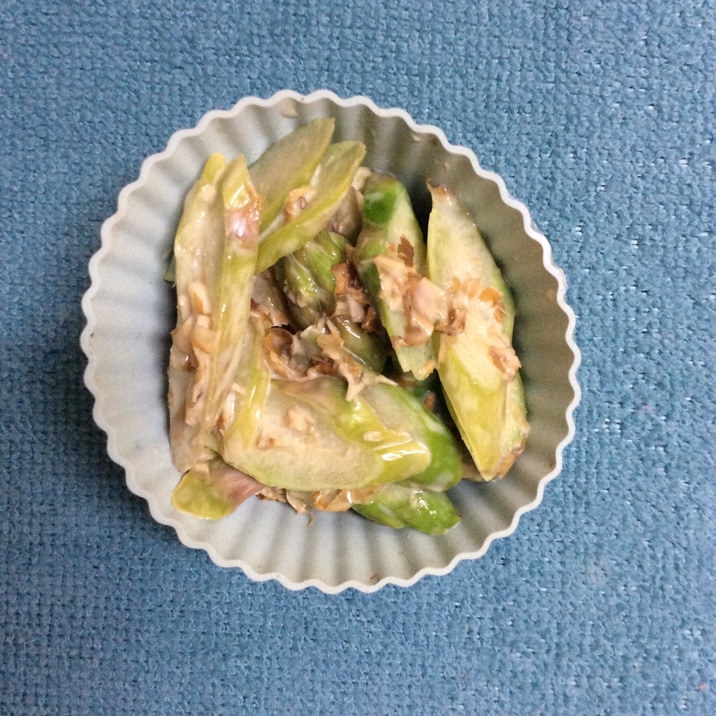 アスパラで♪おかかマヨ和え